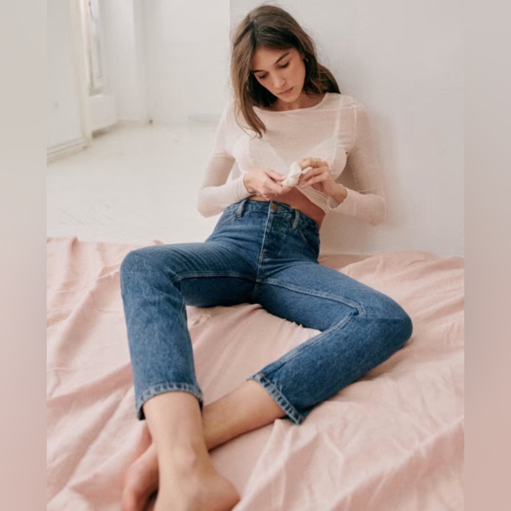Sezane Brut Sexy Blue Denim Jeans